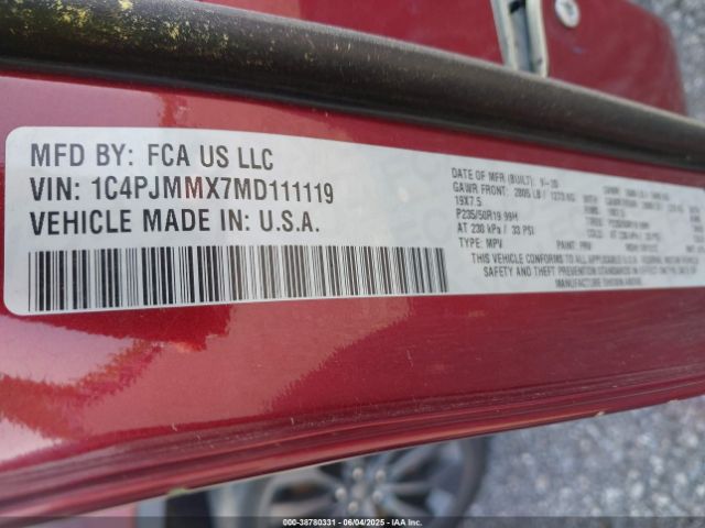 2021 JEEP CHEROKEE 1C4PJMMX7MD111119 Photo 8