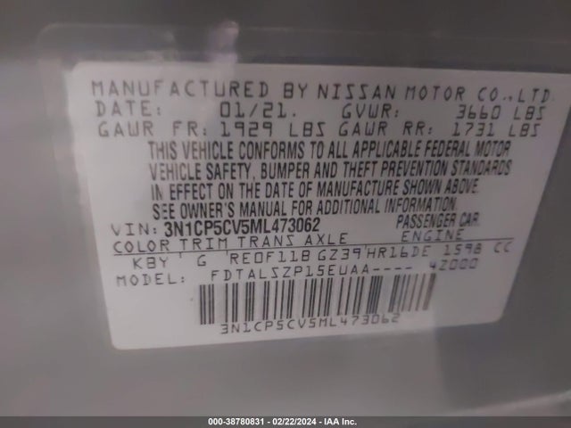 Nissan Kicks Sv Xtronic Cvt 2021 3N1CP5CV5ML473062 Image 9