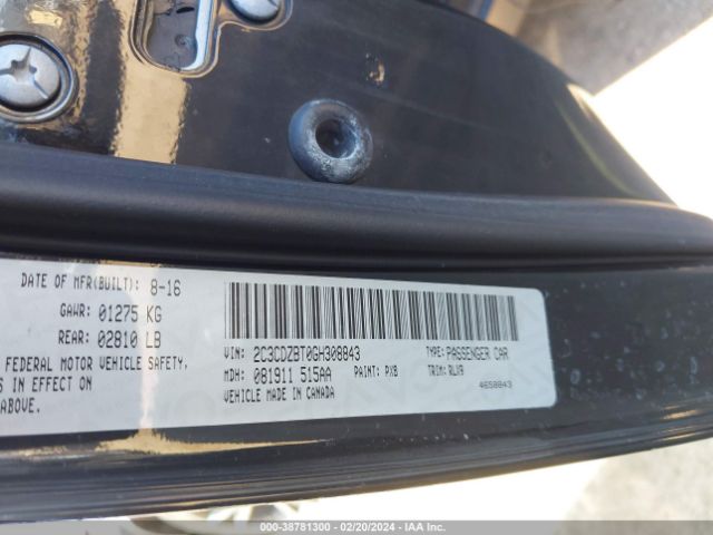 2C3CDZBT0GH308843 Dodge Challenger R/t Plus