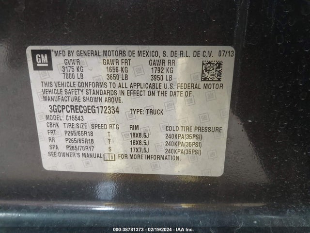 Chevrolet Silverado 1500 1lt 2014 3GCPCREC9EG172334 Image 9