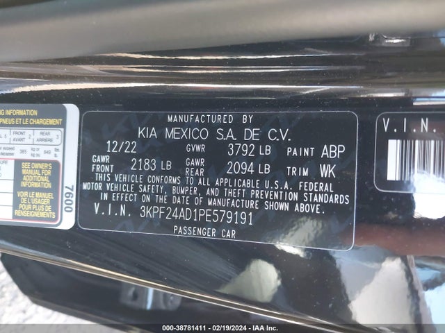 KIA FORTE LX 2023 3KPF24AD1PE579191 Image 9