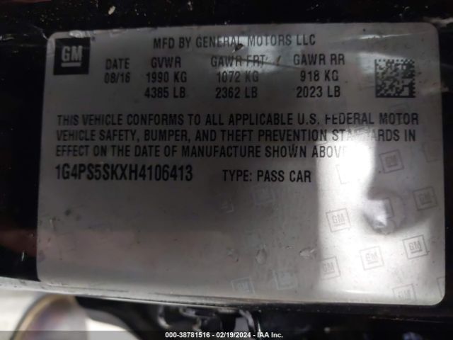 1G4PS5SKXH4106413 Buick Verano Leather Group
