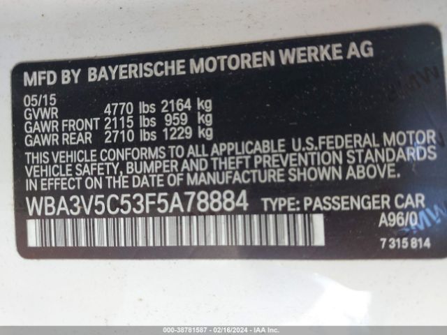 WBA3V5C53F5A78884 BMW 428i