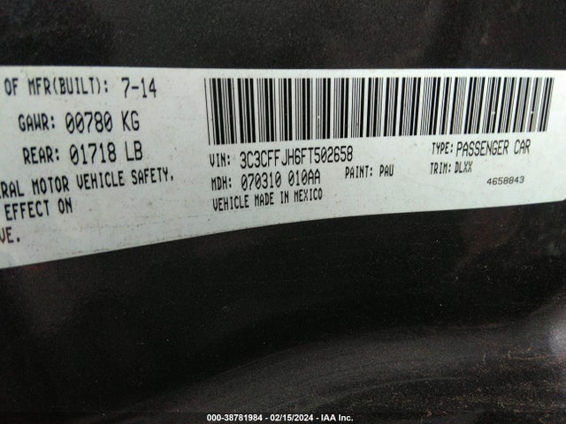 2015 FIAT 500C 3C3CFFJH6FT502658 Photo 8