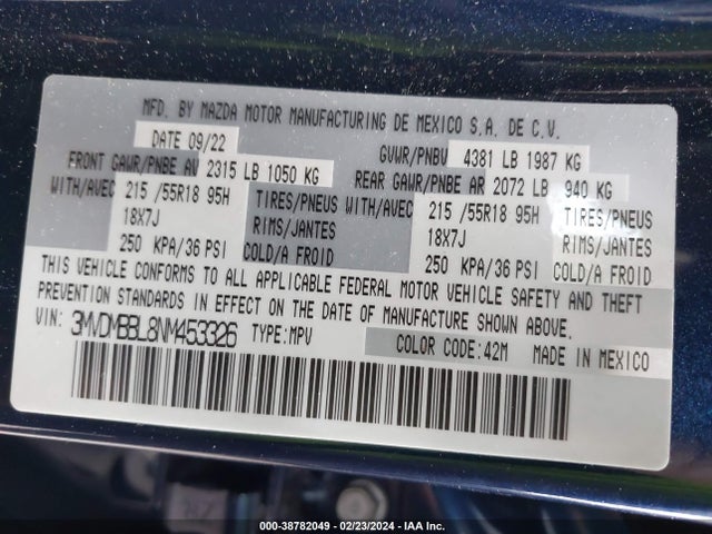 Mazda Cx-30 Select 2022 3MVDMBBL8NM453326 Image 9