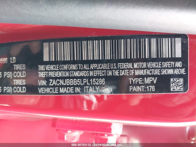 ZACNJBBB5LPL15286 Jeep Renegade Altitude 4x4
