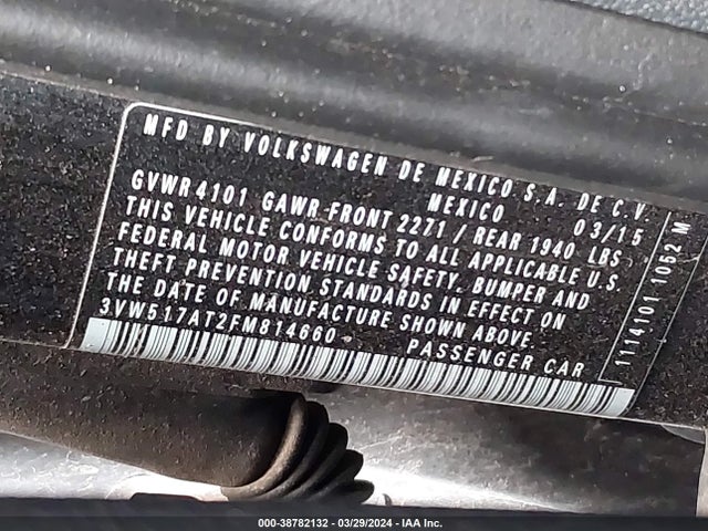 Volkswagen Beetle 1.8t 2015 3VW517AT2FM814660 Image 9