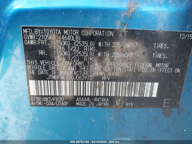 Toyota RAV4 LE 2016 JTMBFREV2GJ062973 Image 9