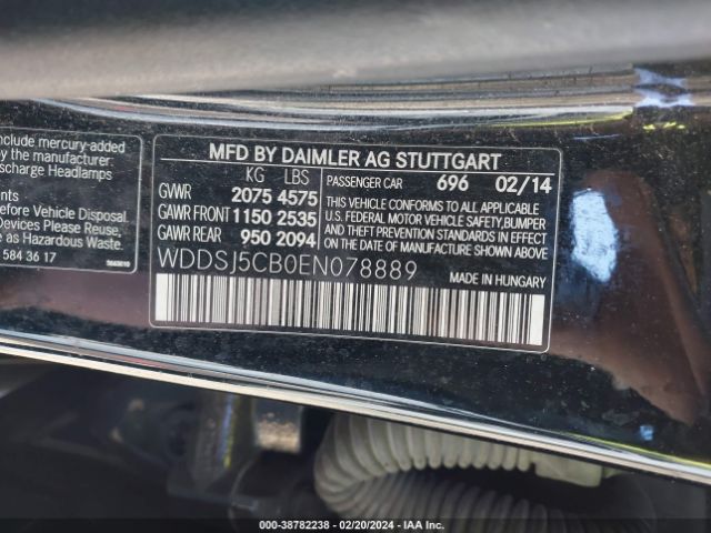 WDDSJ5CB0EN078889 Mercedes-Benz Cla 45 Amg 4matic