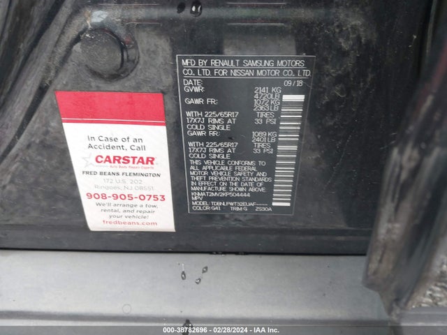 Nissan ROGUE S 2019 KNMAT2MV2KP504444 Image 9