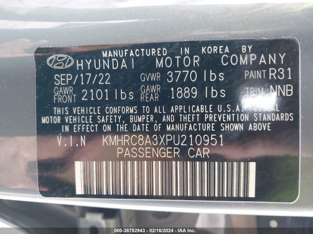 Hyundai Venue Limited 2023 KMHRC8A3XPU210951 Image 9
