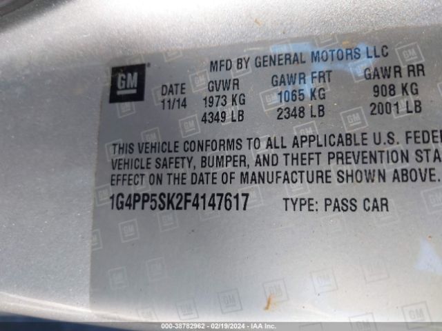 1G4PP5SK2F4147617 Buick Verano
