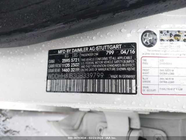 WDDHH8JB3GB339799 Mercedes-Benz E 350 4matic