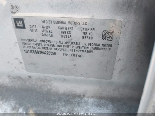 1G1JC6SG2E4226056 Chevrolet Sonic Lt Auto