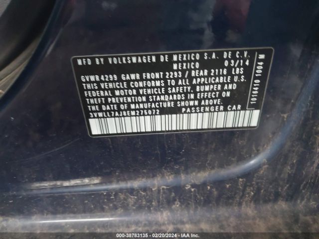 3VWLL7AJ8EM275072 Volkswagen Jetta 2.0l Tdi Value Edition