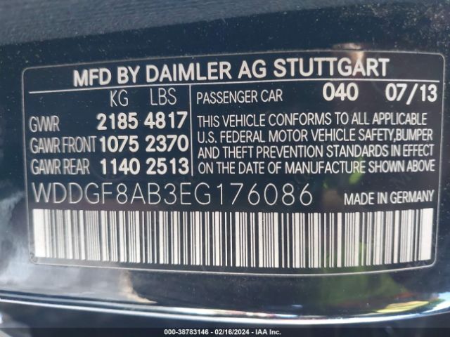 WDDGF8AB3EG176086 Mercedes-Benz C 300 Luxury 4matic/sport 4matic