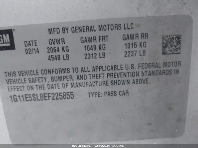 Chevrolet MALIBU 2LT 2014 1G11E5SL8EF225855 Image 9