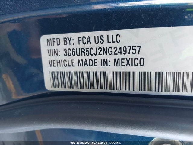 RAM 2500 Tradesman  4x4 6'4 Box 2022 3C6UR5CJ2NG249757 Image 9