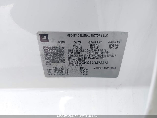 Chevrolet Suburban Ls 2018 1GNSCGKC3JR372873 Image 9