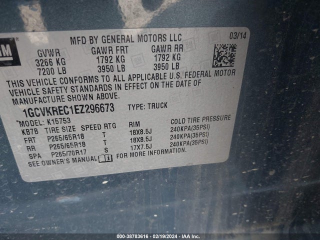 Chevrolet Silverado 1500 1lt 2014 1GCVKREC1EZ296673 Image 9