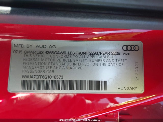 WAUA7GFF6G1018573 Audi A3 1.8t Premium