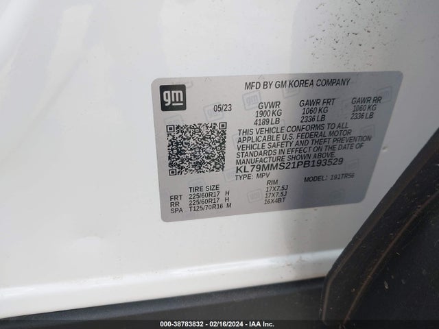Chevrolet Trailblazer Fwd Ls 2023 KL79MMS21PB193529 Image 9