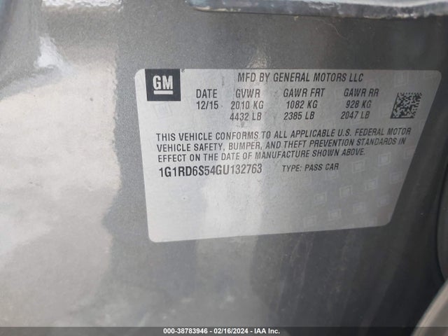 Chevrolet Volt Premier 2016 1G1RD6S54GU132763 Image 9