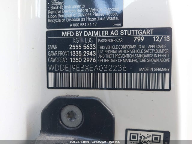 Mercedes-Benz Cl 550 4matic 2014 WDDEJ9EBXEA032236 Image 9
