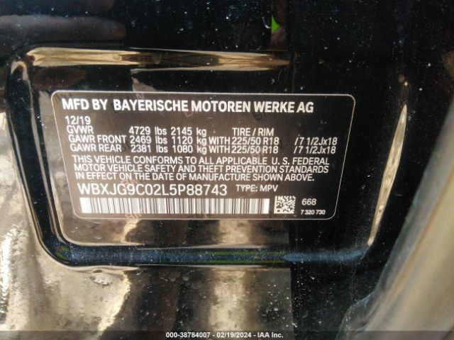 2020 BMW X1 WBXJG9C02L5P88743 Photo 8