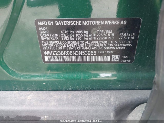 2022 MINI COUNTRYMAN WMZ23BR06N3N53966 Photo 8