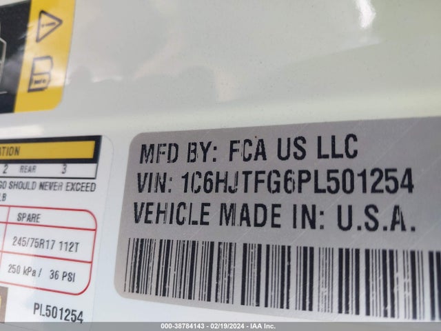 1C6HJTFG6PL501254 Jeep Gladiator High Altitude 4x4