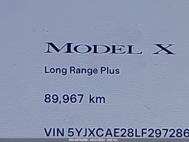5YJXCAE28LF297286 Tesla Model X Long Range Dual Motor All-wheel Drive/long Range Plus Dual Motor All-wheel Drive