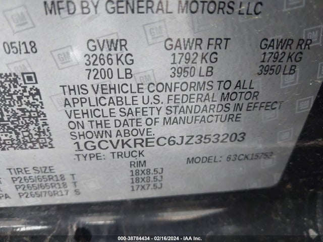 Chevrolet Silverado 1500 2lt 2018 1GCVKREC6JZ353203 Image 9