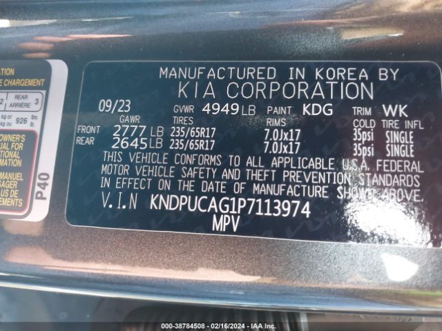 KNDPUCAG1P7113974 KIA Sportage Hybrid Lx
