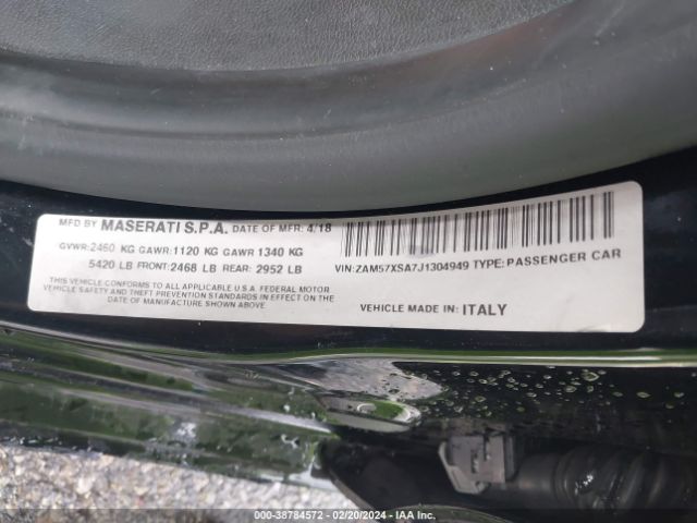 ZAM57XSA7J1304949 Maserati Ghibli