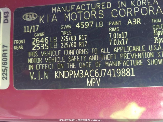 KIA Sportage Lx 2018 KNDPM3AC6J7419881 Image 9