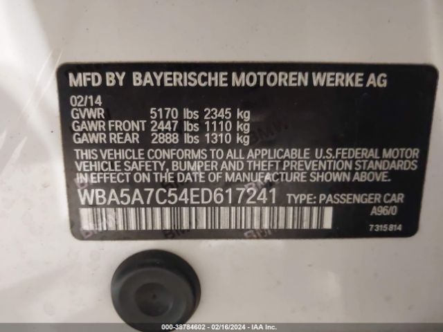 WBA5A7C54ED617241 BMW 528i Xdrive