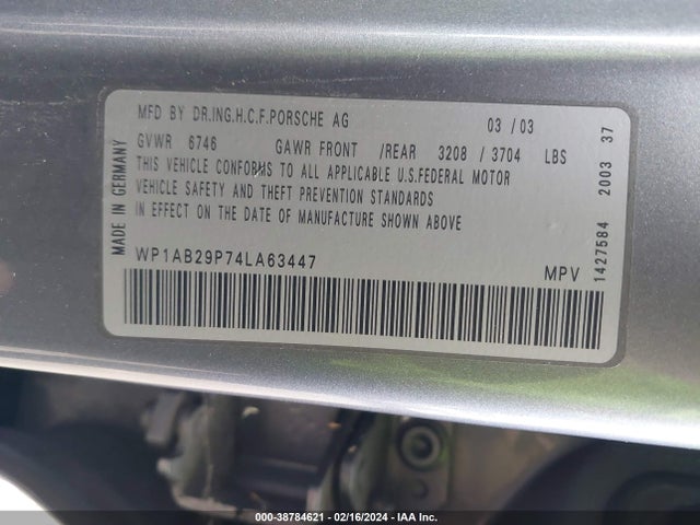 2004 PORSCHE CAYENNE WP1AB29P74LA63447 Photo 8