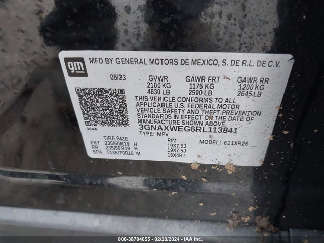 Chevrolet Equinox Awd Rs 2024 3GNAXWEG6RL113841 Image 9