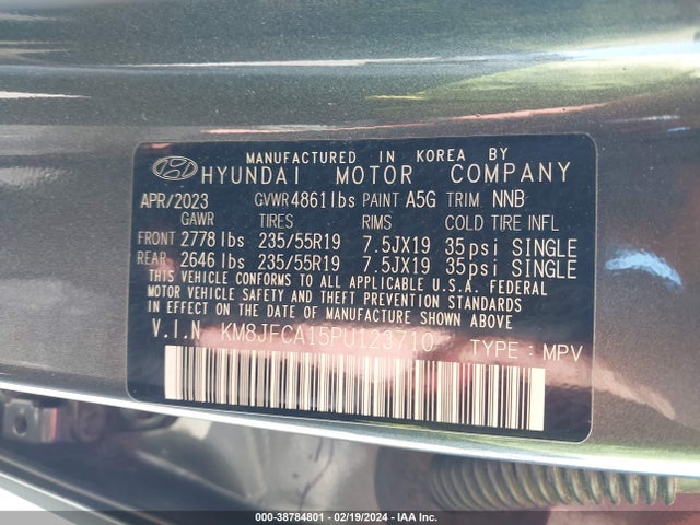 Hyundai Tucson Hybrid Sel Convenience 2023 KM8JFCA15PU123710 Image 9