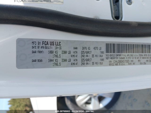 Jeep Compass Sport 4x4 2017 1C4NJDBB2HD173323 Image 9