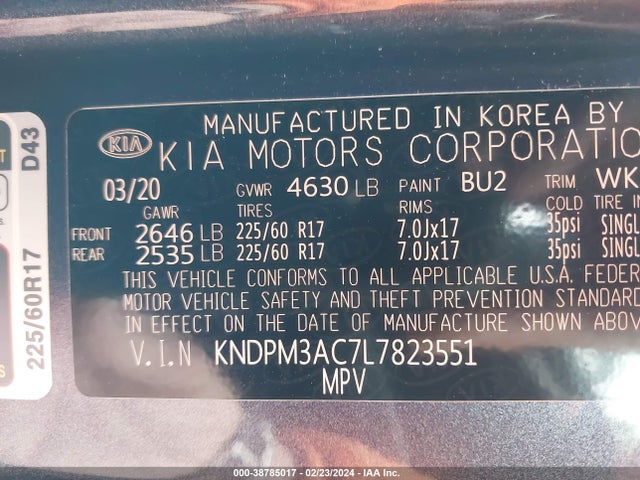 KIA Sportage Lx 2020 KNDPM3AC7L7823551 Image 9