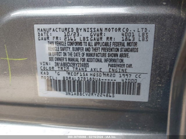 Nissan Sentra Sv Xtronic Cvt 2024 3N1AB8CV2RY224865 Image 9