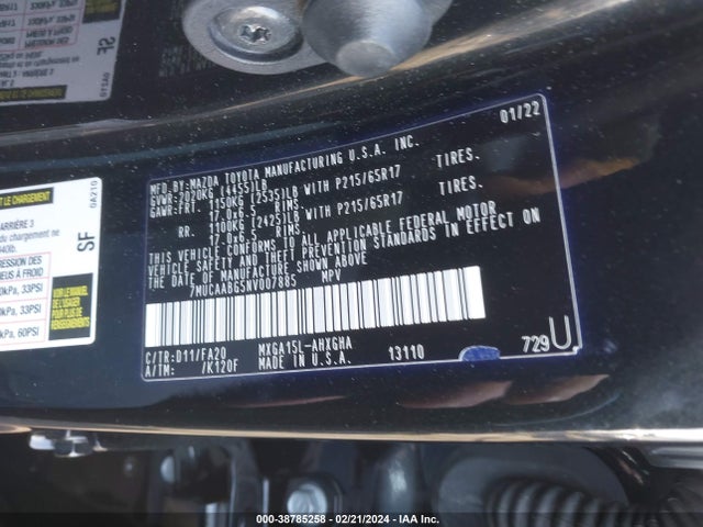 Toyota Corolla Cross Le 2022 7MUCAABG5NV007885 Image 9