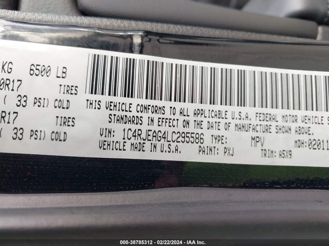 Jeep Grand Cherokee Laredo E 4x2 2020 1C4RJEAG4LC295586 Image 9