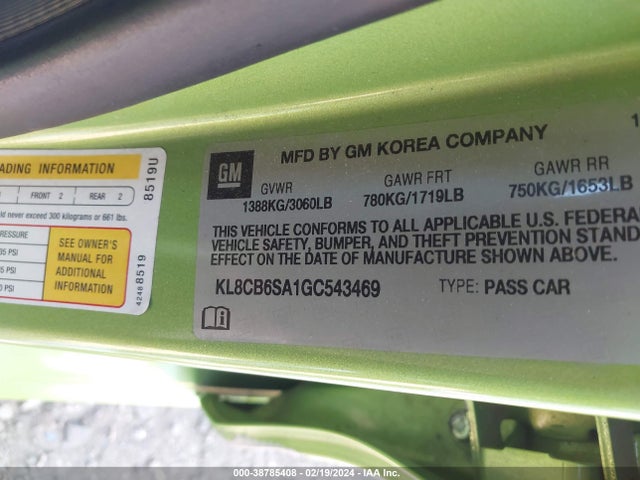 Chevrolet Spark Ls Cvt 2016 KL8CB6SA1GC543469 Image 9