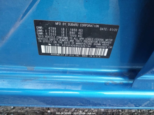 4S3GKAD68N3606794 Subaru Impreza Premium