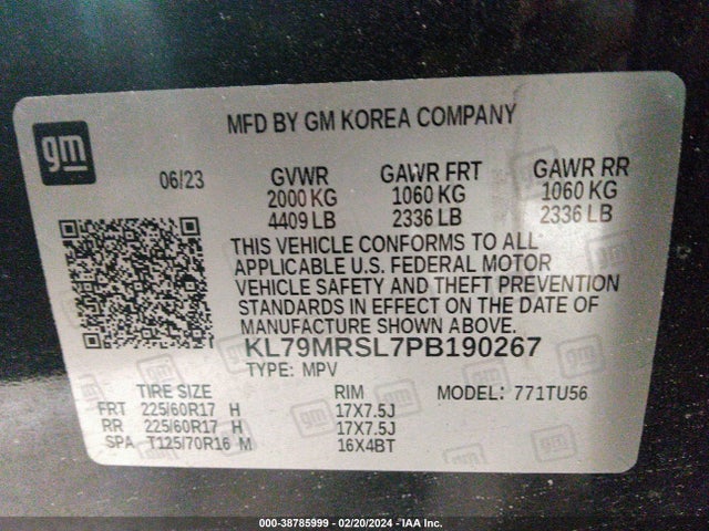 Chevrolet Trailblazer Awd Lt 2023 KL79MRSL7PB190267 Image 9