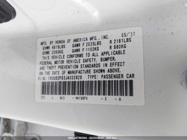 19UUB2F63JA000929 Acura Tlx Tech   A-spec Pkgs