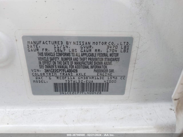 Nissan Versa Note Sv 2015 3N1CE2CP7FL400428 Image 9